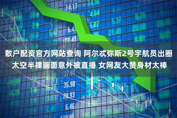 散户配资官方网站查询 阿尔忒弥斯2号宇航员出圈 太空半裸画面意外被直播 女网友大赞身材太棒